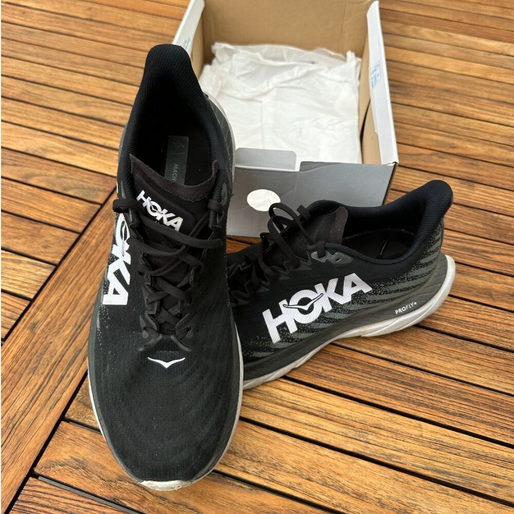Hoka Mach 5 Athletic Running Shoes 'Black Castlerock' US Mens Size 12D